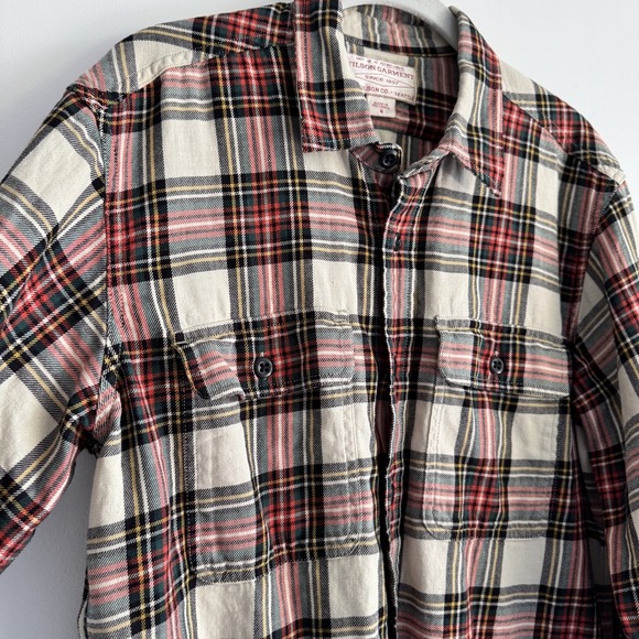 Filson Casual Mens Shirt Red/Green Plaid Button‎ down Long Sleeves Size Small - Picture 5 of 10